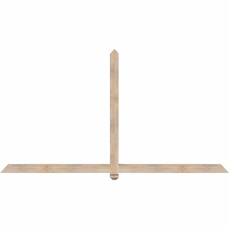 Ekena Millwork Eugene Smooth Timber Gable Bracket, Douglas Fir, 96"W x 52"H x 3 1/2"D x 3 1/2"F, 13/12 Pitch GBW096X52X0404EUG00SDF